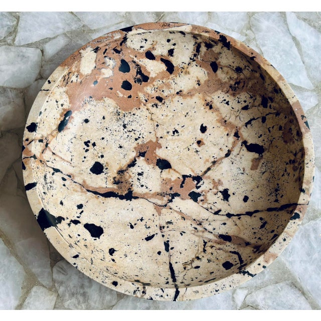 Stylish Modern Limestone Indoor/Outdoor Nouveau Bowl, showroom floor sample