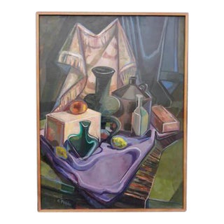 Vintage Patsy O'Toole Modern Still Life Oil Painting on Canvas For Sale