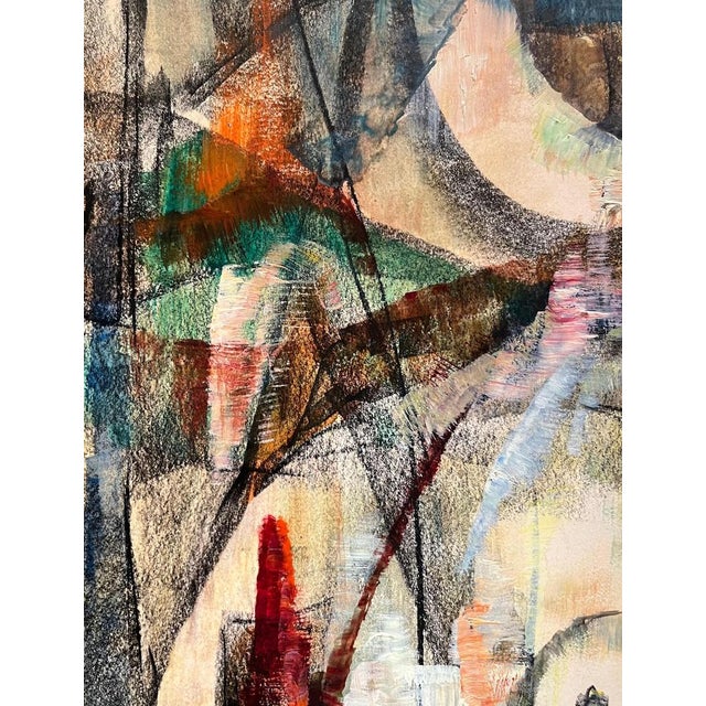 Vivaldo Martini, Abstract Composition No.4, Oil on Canvas For Sale - Image 6 of 11