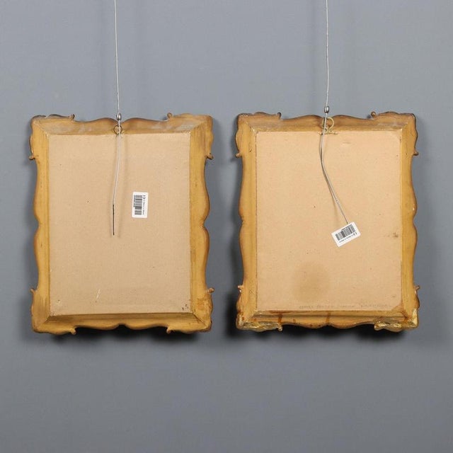 Cesare Ferreri, Portraits, Pastel Drawings on Paper, Framed, Set of 2 For Sale - Image 11 of 13