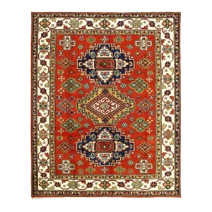 2020s Fine Hand Knotted Kazak Design