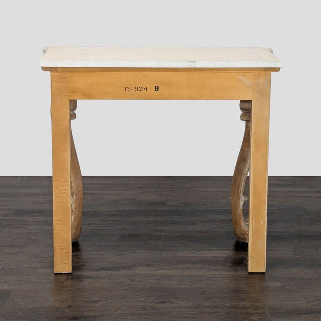 1990s Vintage Carved Wood Console Table For Sale - Image 5 of 9
