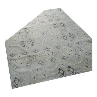 8x10 Lush Gray Floral Traditional Hand Knotted Wool Carpet Rug For Sale