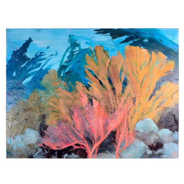 2010s Howard Carr "Rhythmic Currents" Oil Painting on Canvas Gallery Wrap For Sale - Image 5 of 5