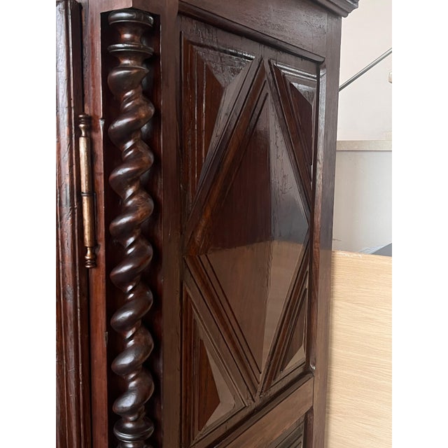 Antique 18th Century Oak Dutch Baroque Cushion Cabinet For Sale - Image 11 of 18