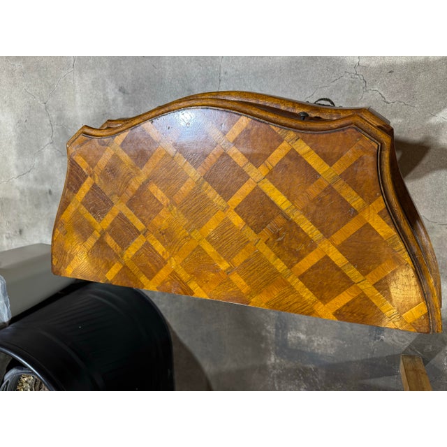 1970s Vintage Italian Bombay Chest Wood Inlay Bombe For Sale - Image 5 of 8