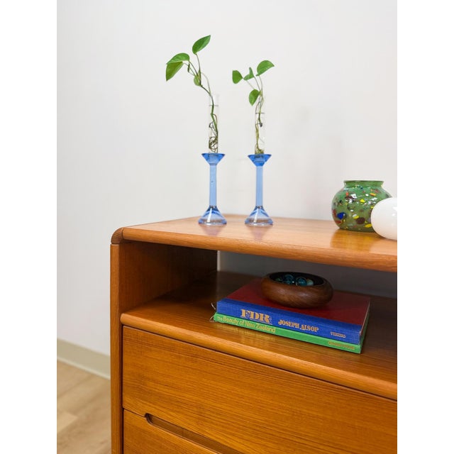 MCM Teak Rolling Tv Stand Cart Two Drawers Danish Modern Vintage For Sale - Image 12 of 14
