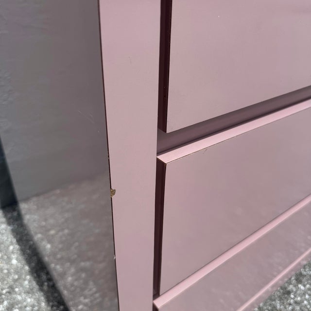 Postmodern Mauve Gloss Laminate Cubic Dresser For Sale - Image 10 of 10