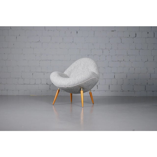 Lounge Chair with Dedar Boucle Fabric by Fritz Neth for Correcta, 1950s For Sale - Image 12 of 12