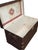 French Leather and Brass Bound Steamer Trunk - À La Malle Édison, Paris For Sale - Image 13 of 15