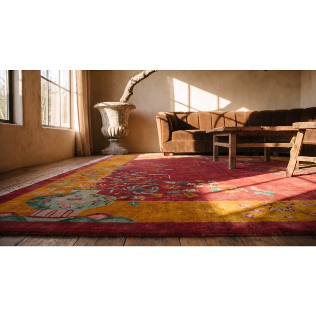 1920s Chinese Art Deco Carpet by Nichols Workshop ( 7'10" x 9'6" - 240 x 290 ) For Sale - Image 13 of 13
