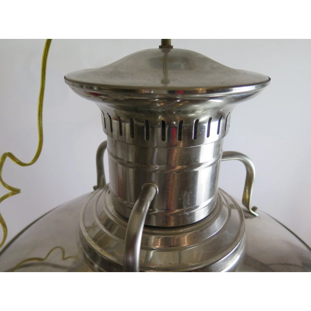 Large Vintage 1990s Stainless Steel Pendant For Sale - Image 4 of 6