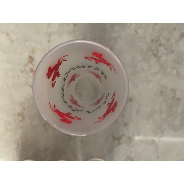 Mid-Century Modern Vintage Mid Century Tom Collins Red Leaping Horses & Stars by Libbey Tumblers - Set of 4 For Sale - Image 3 of 4