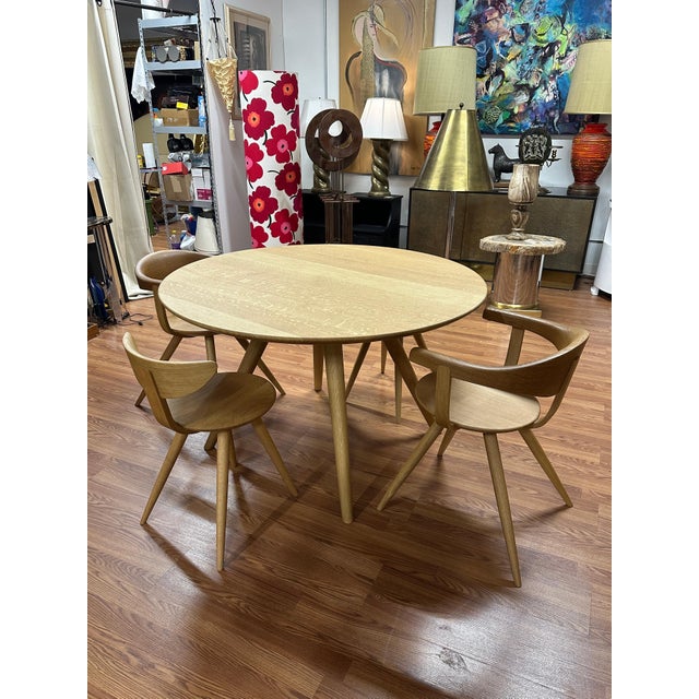 Sori Yonagi for Hida Bleached Oak Table and Chairs Reissue 2022 For Sale - Image 10 of 18