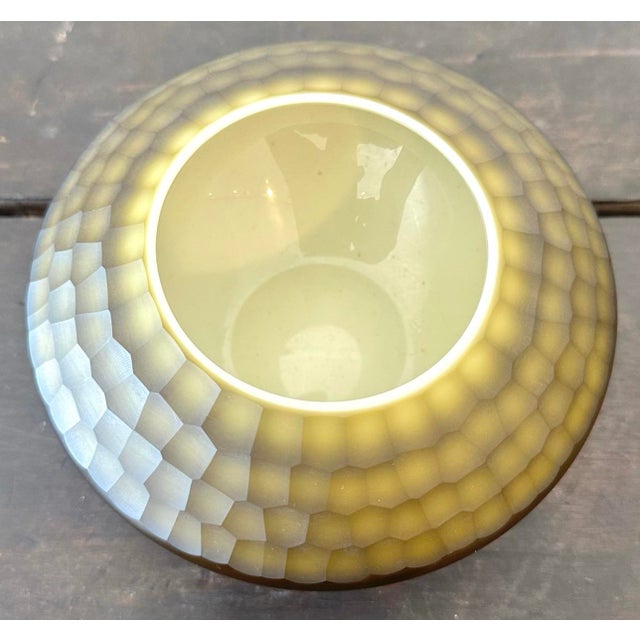 Early 21st Century Vintage Salviatti Battuto Textured Glass Bowl For Sale - Image 5 of 6