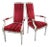 Mid 20th Century Florentine French Style High Back Whitewash Gold Accent Chairs, a Pair For Sale