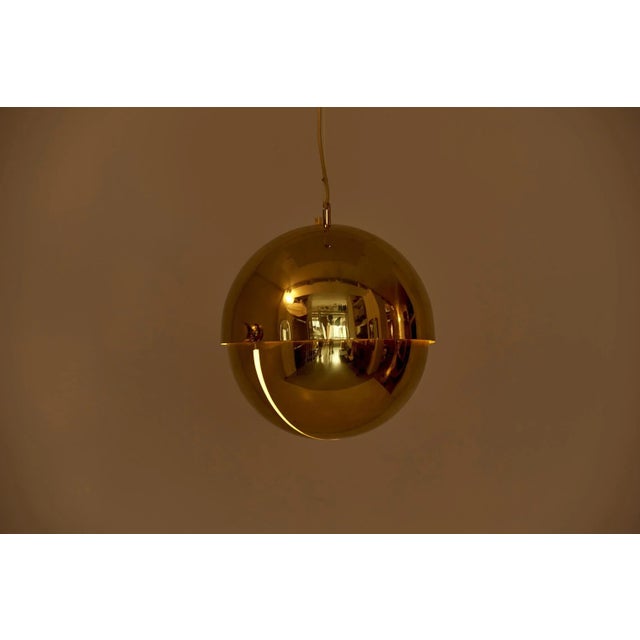 Large Adjustable Brass Pendant Lamp Attributed to Münchner Werkstätten, Germany, 1950s For Sale - Image 12 of 18
