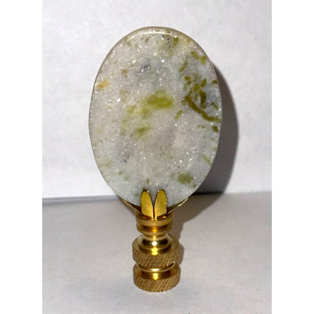Add whimsical style to your lamp with this Irish Connemara marble worry-stone finial Worry stones are smooth, polished...