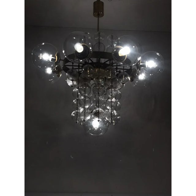 Chandelier from Kamenický Šenov, 1970s, in Very Good conditions. Designed 1970 to 1979 This piece has an attribution mark,...