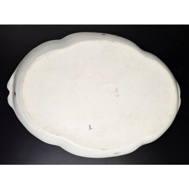 Antique Fruit Bouquet Porcelain Ribbon Tray from Herend, 1920s For Sale - Image 9 of 11