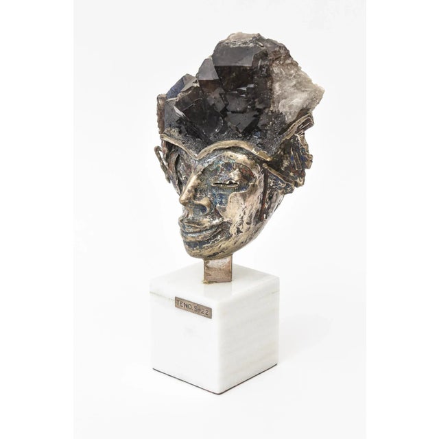 This brutalist inspired vintage and signed Aurelio Teno sensational and conversational sculpture is a combination of...