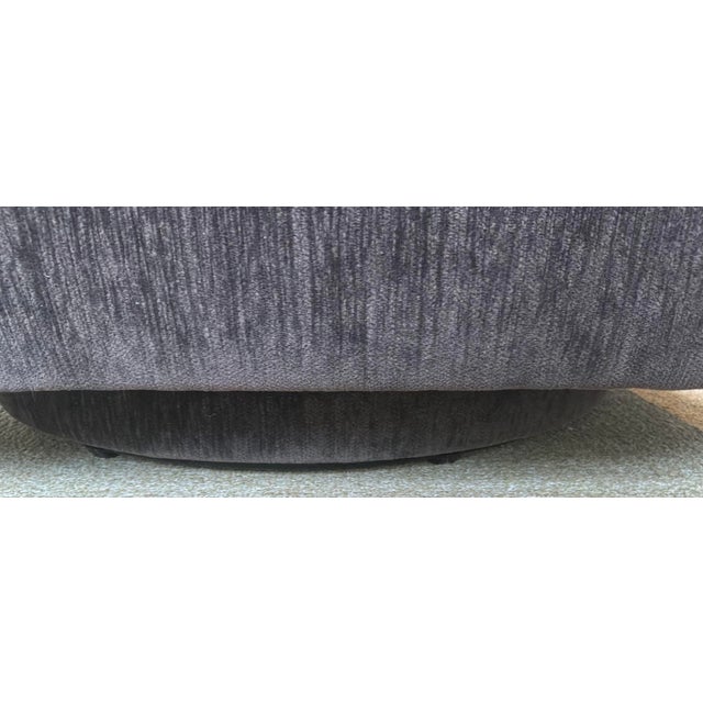 2020s Revelation Abstract Modern Chocolate Brown and Gray Hot Wing Wingback Swivel Chairs Pair For Sale - Image 5 of 9