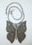 Silver Metal Articulated Butterfly Pendant Necklace, c.1970 For Sale - Image 4 of 12
