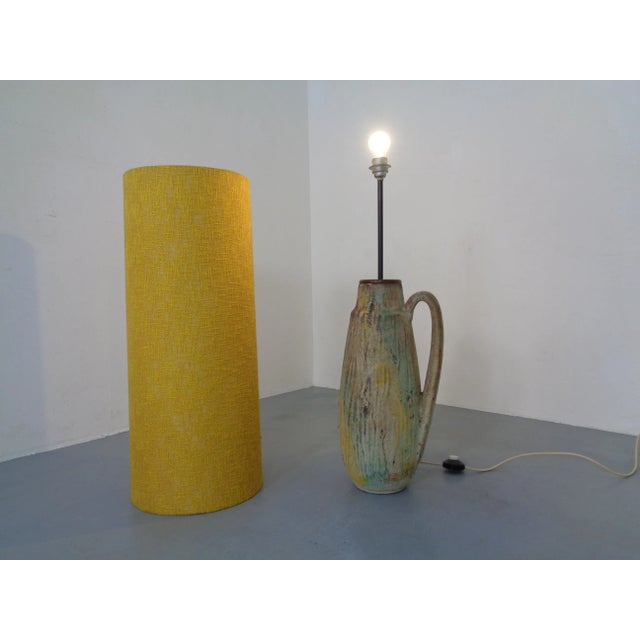 1970s Large Lava Ceramic Floor Lamp from Scheurich, 1970s For Sale - Image 5 of 18