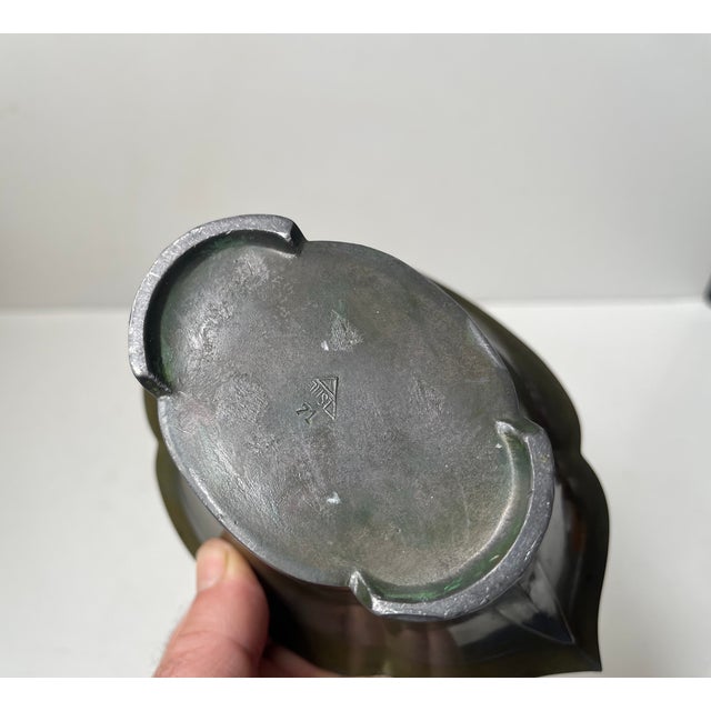 1930s Art Deco Vase in Disko Metal by Just Andersen, 1930s For Sale - Image 5 of 9