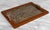 Vintage Traditional Copper Relief Glass Top Butlers Serving Tray For Sale - Image 6 of 7