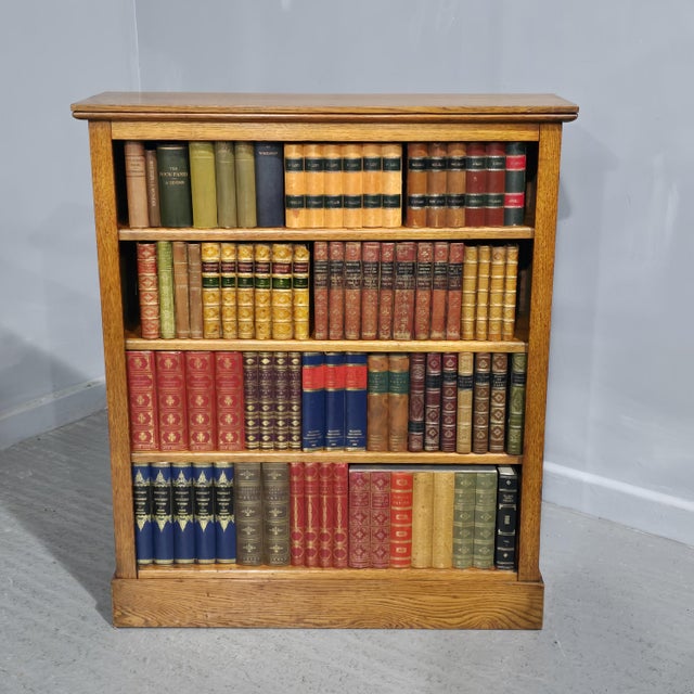 Brown Golden Oak Adjustable Library Bookcase, 1880s For Sale - Image 8 of 8