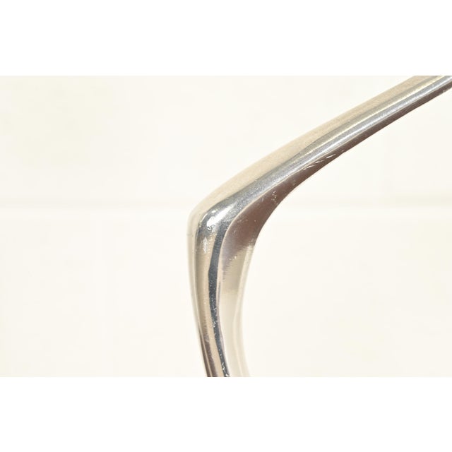 Silver Matthew Hilton Postmodern Aluminum Swan Candlesticks, Pair For Sale - Image 8 of 15