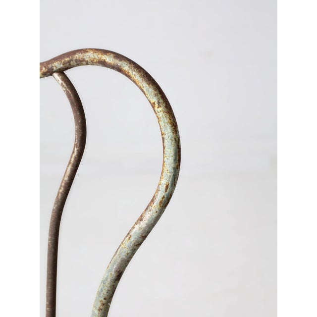 Early 20th Century Art Nouveau Iron Bistro Chairs, Set of 3 For Sale - Image 11 of 18