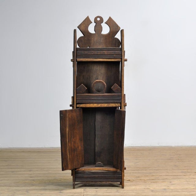 Vintage Romanian Folk Art Cabinet, 1950s For Sale - Image 4 of 12