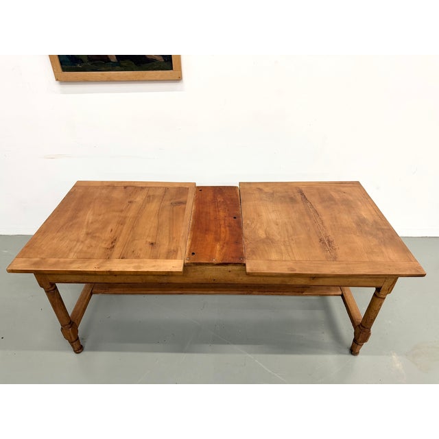 Large Extendable Farmhouse Table in Cherry Wood, 1890s For Sale - Image 10 of 18