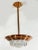 A striking and authentic French Art Deco pendant light by EZAN, dating to the 1930s. This exceptional fixture features its...