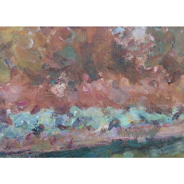Vintage Ukrainian Impressionist Painting, Rural Autumn Landscape, 1970s 22-30 For Sale - Image 4 of 6