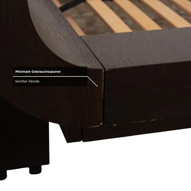 Tamis Bed in Black and Red Wood and Leather from Hülsta For Sale - Image 5 of 13