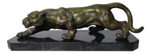 Miguel Fernando Lopez, Panther Sculpture, 1980s, Bronze