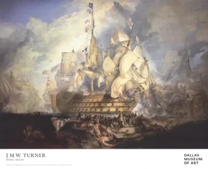 2008 J.m.w. Turner the Battle of Trafalgar Lithograph Poster