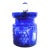 1960s Blue Cut to Clear Jelly Jar Honey Pot For Sale