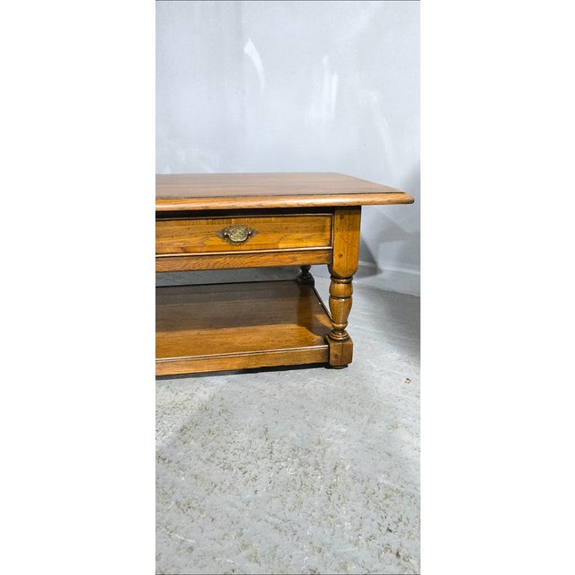 Vintage Oak Plank Coffee Table, 1920 For Sale - Image 3 of 11