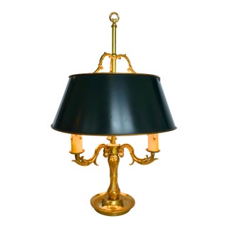 French 19th Century Louis XVI Style Bronze and Tôle Bouillotte Lamp, Circa 1880 For Sale