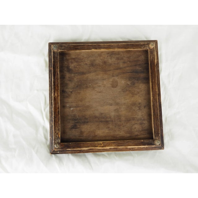 Wood 1960s French Wood and Ceramic Trivet With a Large Eye in Shades of Beige For Sale - Image 7 of 11