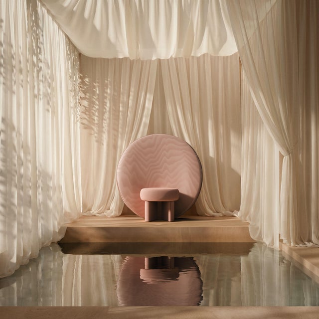 Solène Lounge Chair in Velvet from Ottiu For Sale - Image 18 of 18