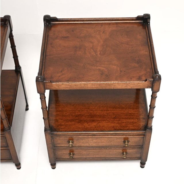 Wood Antique Georgian Side Tables, 1930s, Set of 2 For Sale - Image 7 of 12