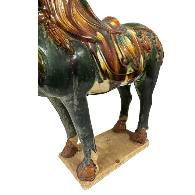 20th Century Chinese Ceramic Tang San Cai (Tri Color)Horse For Sale In Los Angeles - Image 6 of 12