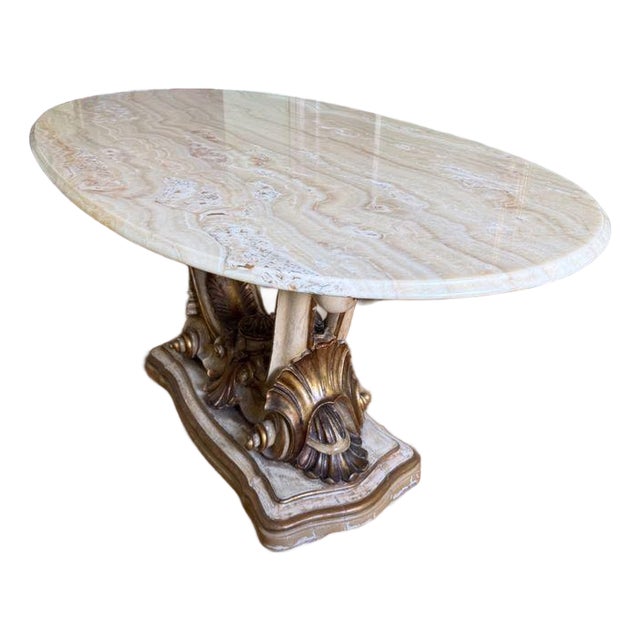 Late 1800s Onyx Top Dining Table For Sale