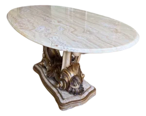 Late 1800s Onyx Top Dining Table