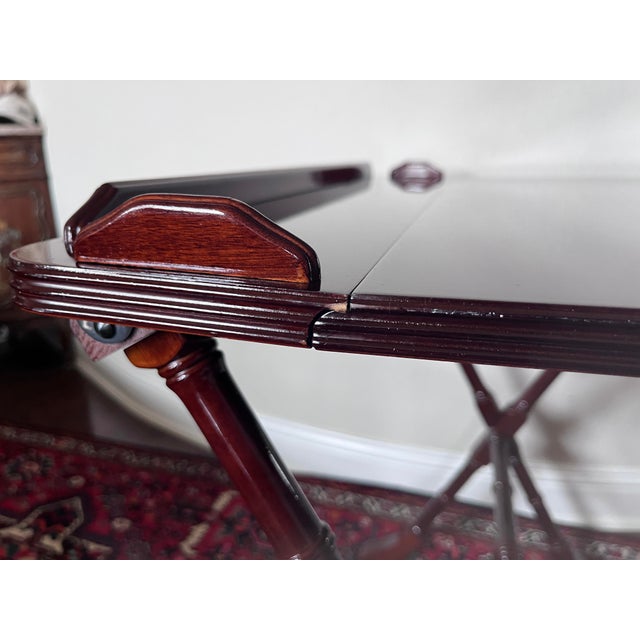 Wood Vintage Bombay Company Mahogany Wood Butler’s Table, Folding Table/Desk For Sale - Image 7 of 12